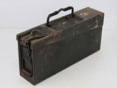 A WWII German MG34 / MG42 ammo tin with stamp upon.