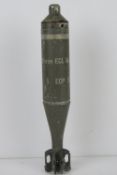 An inert 60mm ECL MLE 54 mortar, 36cm in length.