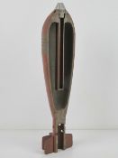 An inert WWII German 1937 10cm Wurfgranate 40 mortar with AZ38 fuse dated 1942,