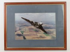 Photographic print; The RAFs Last Vulcan Bomber over Bruntingthorpe Airfield Leicestershire, 44.