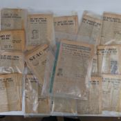 A quantity of SEAC newspaper articles (a services newspaper of South East Asia Command), c1944-1945.