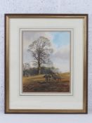 Edward Stamp, watercolour, entitled 'A Mole Plough at Segenhoe, Bedfordshire',