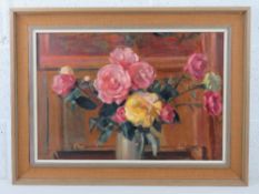 GHB (George) Holland (1901-1987), oil on board, entitled 'Autumn 1975',