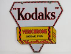 A vintage tin plate enamelled double-sided 