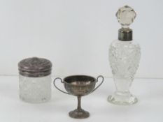 A HM silver trophy cup,