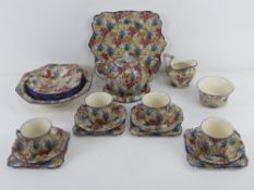 A Royal Winton Grimwades 'Marguerite' tea service for four inc cups and saucers,