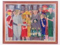 Oil and acrylic by Martino; 'Curious Ritual at Farnham',