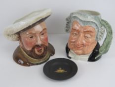A Beswick character jug Henry VIII, together with a Royal Doulton character jug ' The Lawyer' D6498,