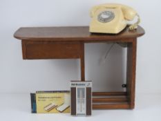 A Post Office 'Authorised Release' dial telephone 21034 in ivory, wired for modern use.