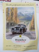 Six original 1950s motoring magazine car