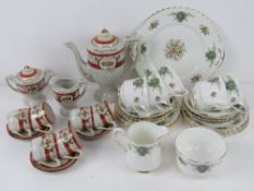 Two part tea services, one by Royal Staf