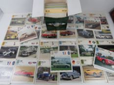A boxed set of Classic Cars Collectors Club information cards comprising various manufacturers,