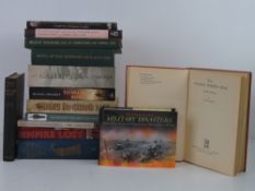 A quantity of military themed books inc;