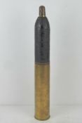 An inert WWI French 75mm shrapnel shell,