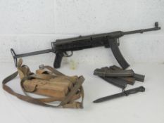 A deactivated Yugoslav M56 7.62mm sub ma