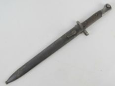 A WWII German MP34 Bayonet with scabbard