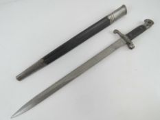 A Martini Henry sword bayonet with scabb
