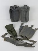 Four WWII RAF webbing pouches together w