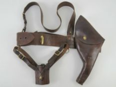A WWI British Webley Mk6 holster on sand