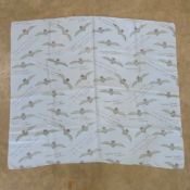 A rare WWII themed Jacqmar scarf 'Happy Landings' with Winston Churchill quotes and RAF wings