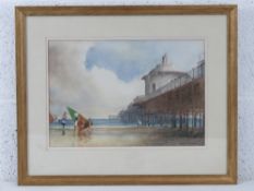 Oscar Almeida, watercolour entitled 'Dream of Brighton' c1985, depicting the underside of Brighton