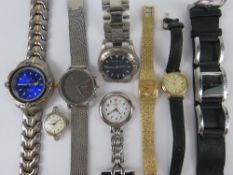 A quantity of assorted contemporary and vintage watches including; ladies Rotary, ladies Sekonda,