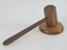 The Royal Antediluvian Order of Buffaloes (RAOB); ceremonial gavel and block. Provenance: From the