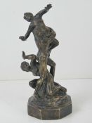A bronze scuplture 'The Abduction of a Sabine woman' after Giamboloena, late 19thC Italian grand