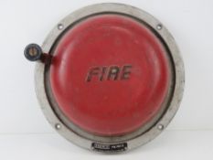 A Bronco MK.MW13 wall mounted circular hand crank hemispherical fire bell, all measuring 29cm dia.