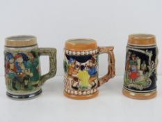 A quantity of assorted 20thC ceramic German steins and tankards.