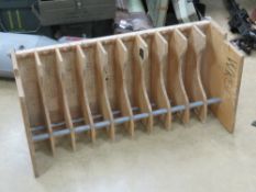 An Ex British Military SA80 gun rack, to hold ten rifles.