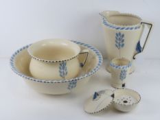 A 1920s Burleigh ware wash set comprising jug, bowl,