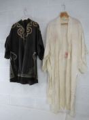 Two late 19th/early 20thC Qing Dynasty hand embroidered Chinese robes in original unrestored