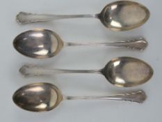 A set of four HM silver serving spoons by William Hutton & Sons Ltd, hallmarked for Sheffield 1935,