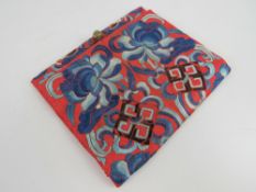 A late 19th/early 20thC Qing Dynasty hand embroidered silk Chinese purse in original unrestored