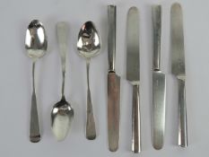 A set of four 19th century German butter knives bearing Hamburg hallmarks - Johanne HJ Wienick (E