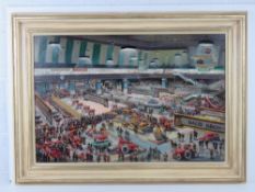 Oil on board, 'The Farmer's Own Christmas Show'.