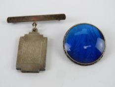 Two vintage silver brooches, one being butterfly wing by T.I.M England, 2.