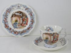 Royal Doulton Brambly Hedge; Trio in Winter pattern within original box.