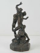 A bronze scuplture 'The Abduction of a Sabine woman' after Giamboloena,