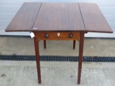 A 19thC mahogany drop leaf table,