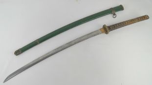 A late 18th / early 19thC Japanese Samurai sword katana of Warrant Officer (equivalent) rank.