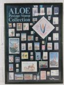 A framed Aloe postage stamp collection poster measuring 88 x 63cm.