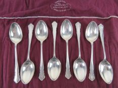 A set of eight HM silver table spoons by William Hutton & Sons Ltd, hallmarked for Sheffield 1935,