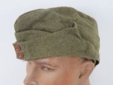 A WWII British Army Home Guard forage cap size 7.