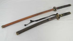 A decorative Katana with scabbard measuring 36