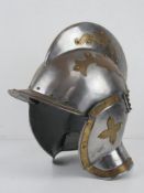 A reenactor or display piece Medieval helmet.