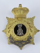 A WWI British Home Service helmet plate for The Princess of Wales Own Yorkshire Regiment.