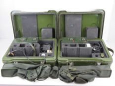 Two British Military PD4-M detector kits in transit cases with accessories.