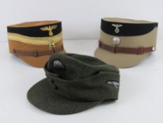 A reproduction SS WWII Field cap size 58,